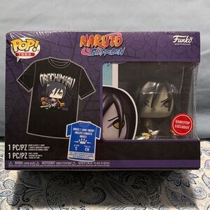 Funko Pop! Naruto Shippuden Orochimaru Black T-Shirt and Figure Set
